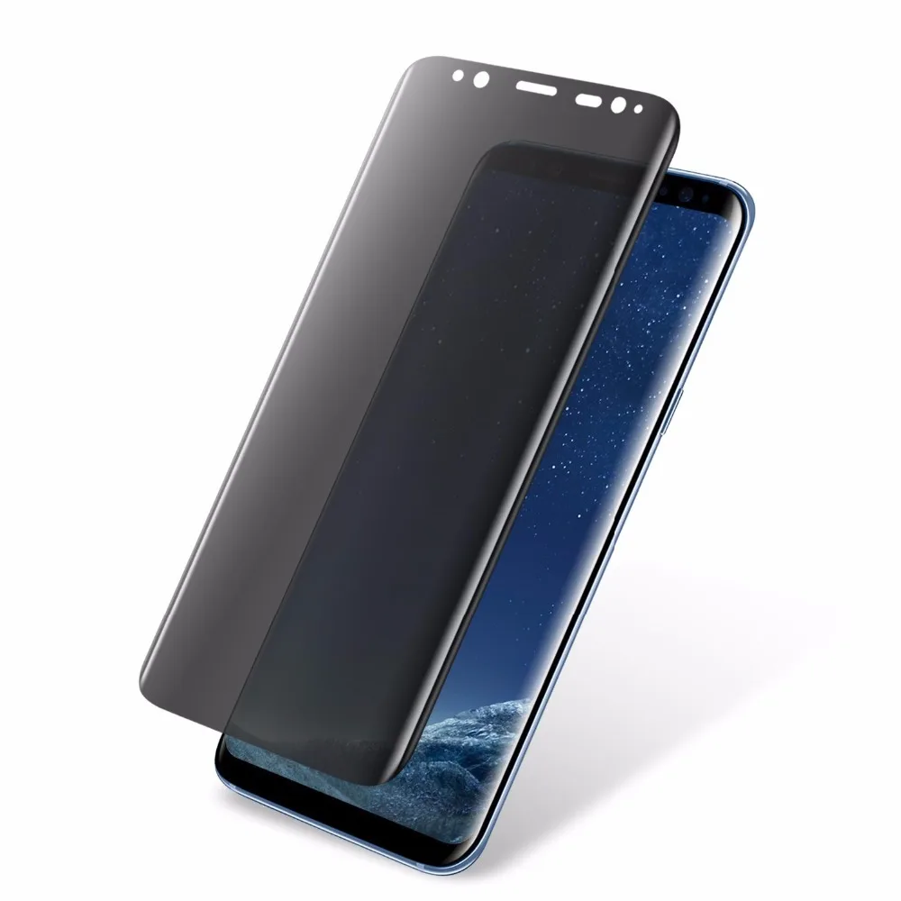 

Full Coverage Screen Film Privacy 3D Tempered Glass For Samsung Galaxy S9 S8 / S8 Plus Anti Glare Protection Shield Glass