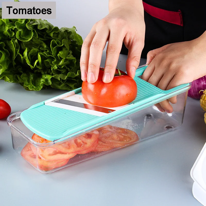 Многофункциональная терка ручная овощерезка с 3 лезвиями для картофеля морковки