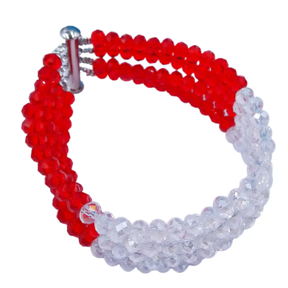 Модное ожерелье красный прозрачный AB нигерийские Свадебные африканские бусины