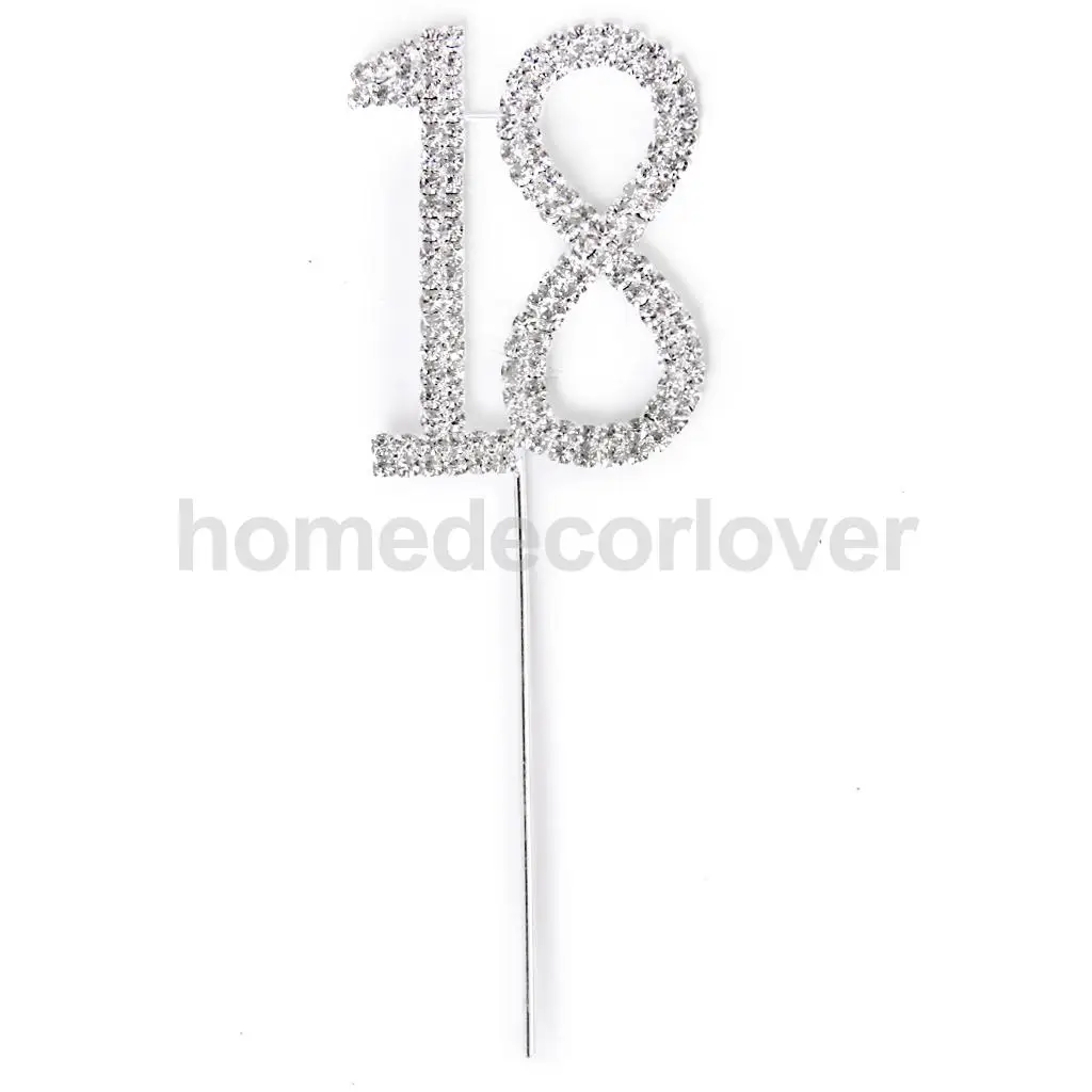 Хрустальный горный хрусталь 18-летний день рождения торт Топпер Свадебная