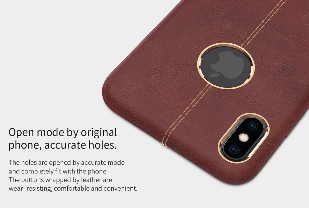Чехол для телефона Nillkin для iPhone XS Max, кожаный чехол для задней панели, чехол для телефона iPhone XS Max, Роскошный Ретро Чехол, ультра тонкий Caso
