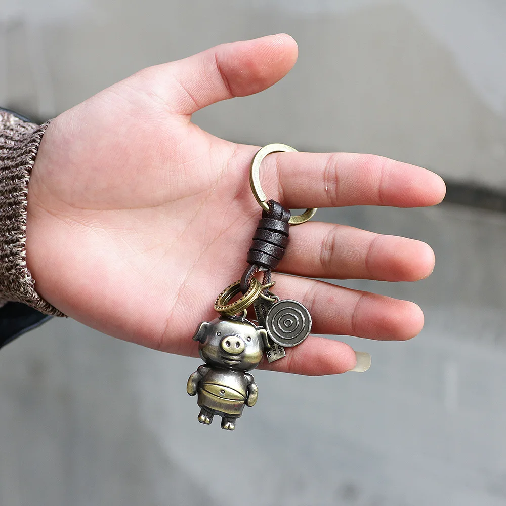 Winleader Одежда высшего качества ретро милый поросенок автомобильный брелок Для