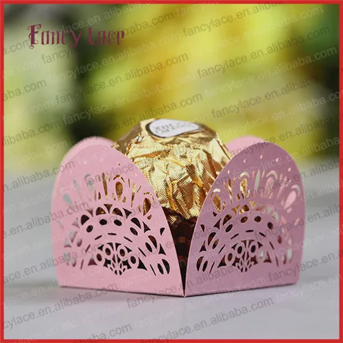 

36 шт обертки для шоколада для свадьбы украшения для кексов, Fancylace Свадебный десерт Конфета лазерная резка бумажная Подарочная коробка оберт...