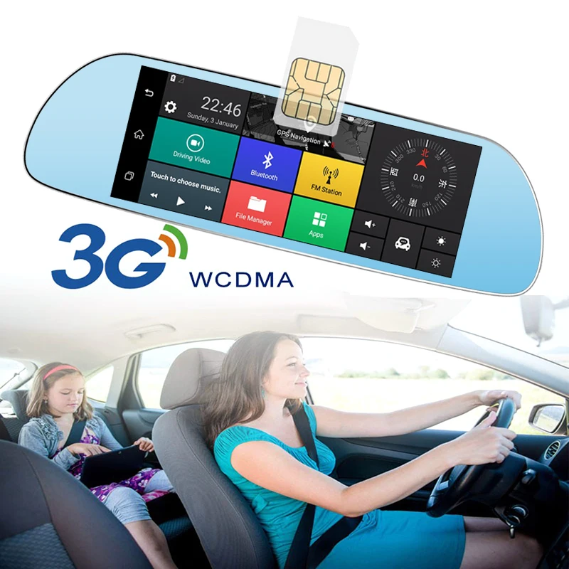 8 &quot3 г Touch Специальный Автомобильный видеорегистратор Камера зеркало GPS Bluetooth 16