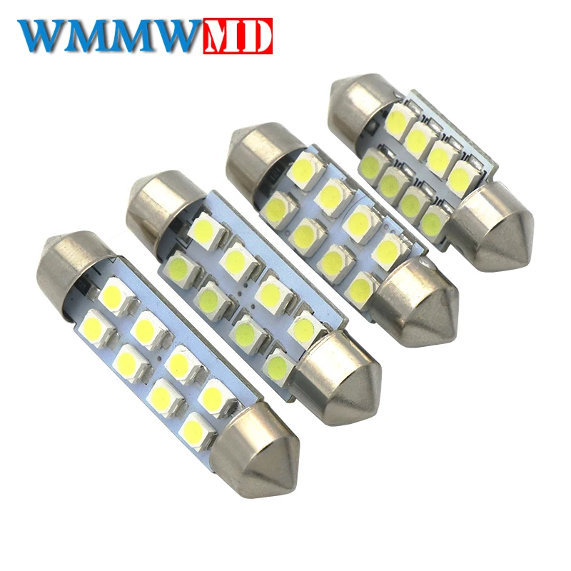 

10x высокое качество 31 мм 36 мм 39 мм 42 мм супер 1210 светодиодная гирлянда лампа 8 чипов C5W Белый Цвет Автомобильная купольсветильник лампа автомо...