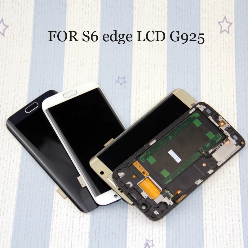 5,1 ''Супер AMOLED дисплей для SAMSUNG Galaxy S6 edge lcd G925 G925I G925F сенсорный экран дигитайзер+ рамка+ Инструменты