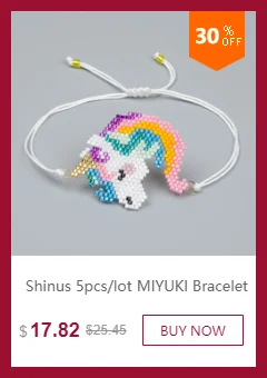 Shinus 5 шт./партия Miyuki Браслеты Женские лошадиные браслеты летние ювелирные изделия Pulseras Mujer веревка дружбы Delica бусины ручной работы