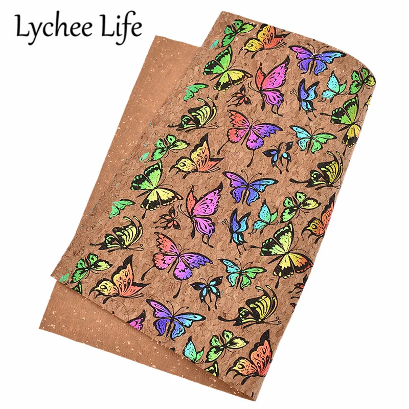 Lychee Life A4 мягкие разноцветные бабочки 29x21 см ткань для рукоделия домашнее шитье