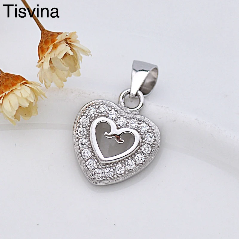 Tisvina 25 стилей для женщин Любовь Сердце Подвески Ожерелья формы 925 стандарт