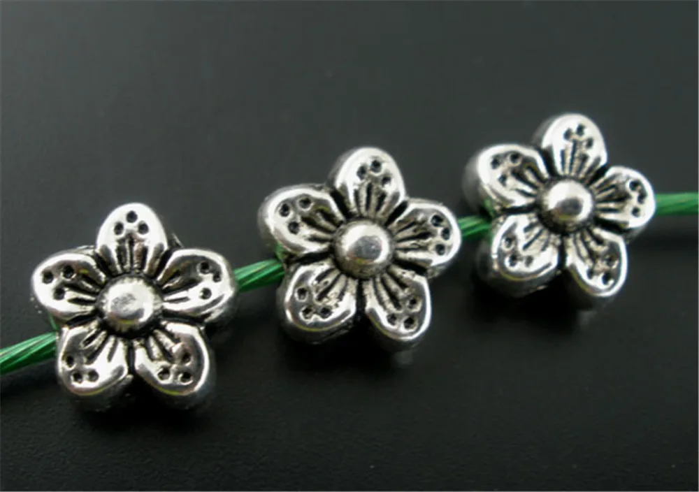 DoreenBeads 50 шт серебряный цвет цветок разделители бусины 9 мм (B02202) иу | Украшения и