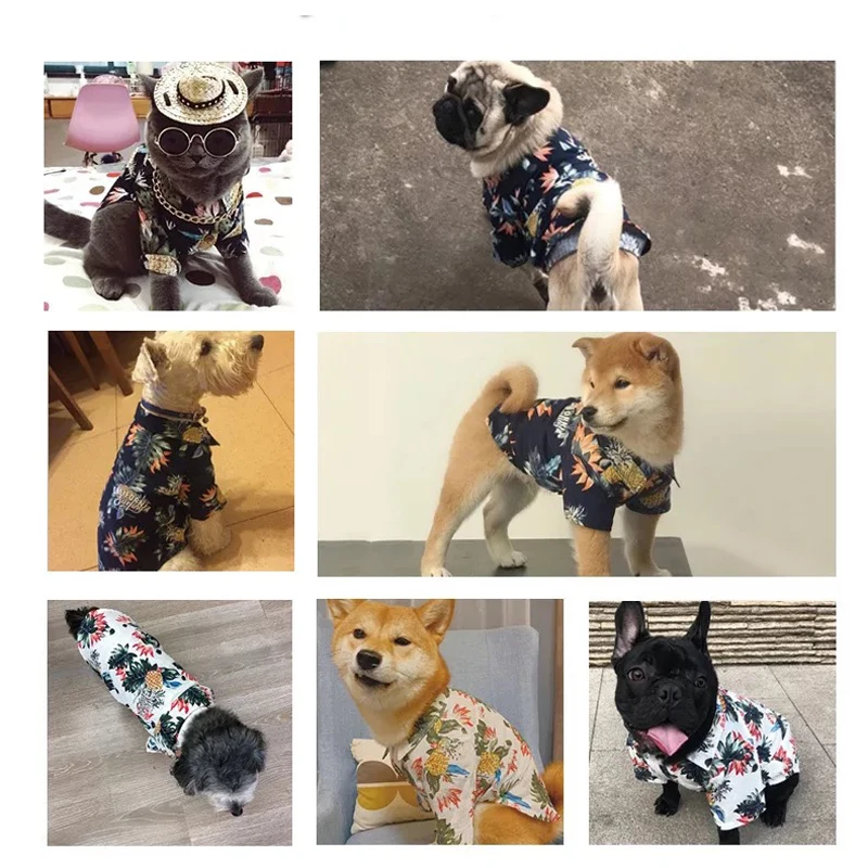 Модная весенне-летняя одежда для собак футболки щенков и кошек жилетка Одежда
