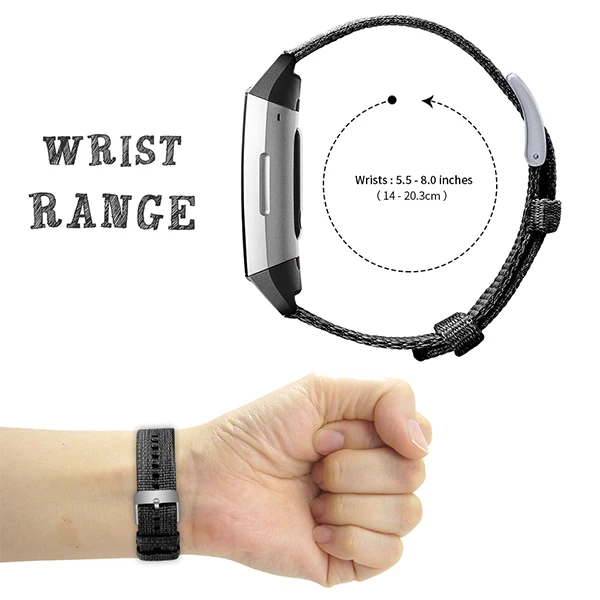 Fitbit Charge 3 Charge3 pulsera inteligente de repuesto correa de reloj de lona de nailon джинсовый hombres mujeres ремешок для умных часов