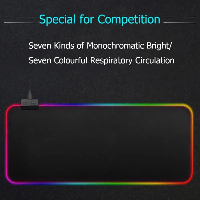 Большой USB проводной RGB коврик для мыши светодиодное освещение игровой коврик для мыши для игр настольная клавиатура Коврик для мыши для компьютера ноутбука