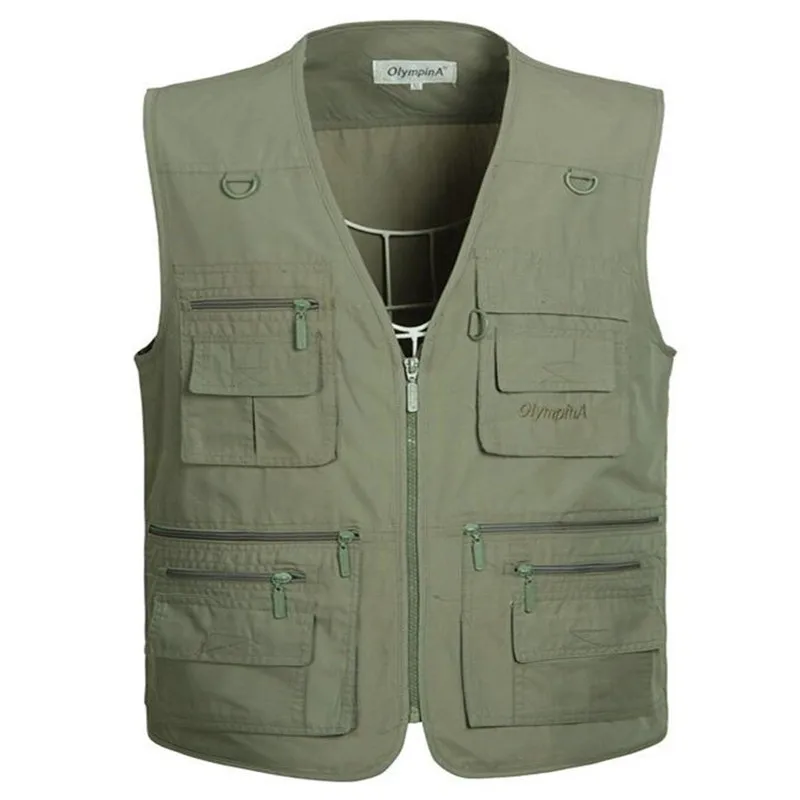 Жилет на молнии из дышащей сетки для путешествий Летний жилет фотографа тонкая