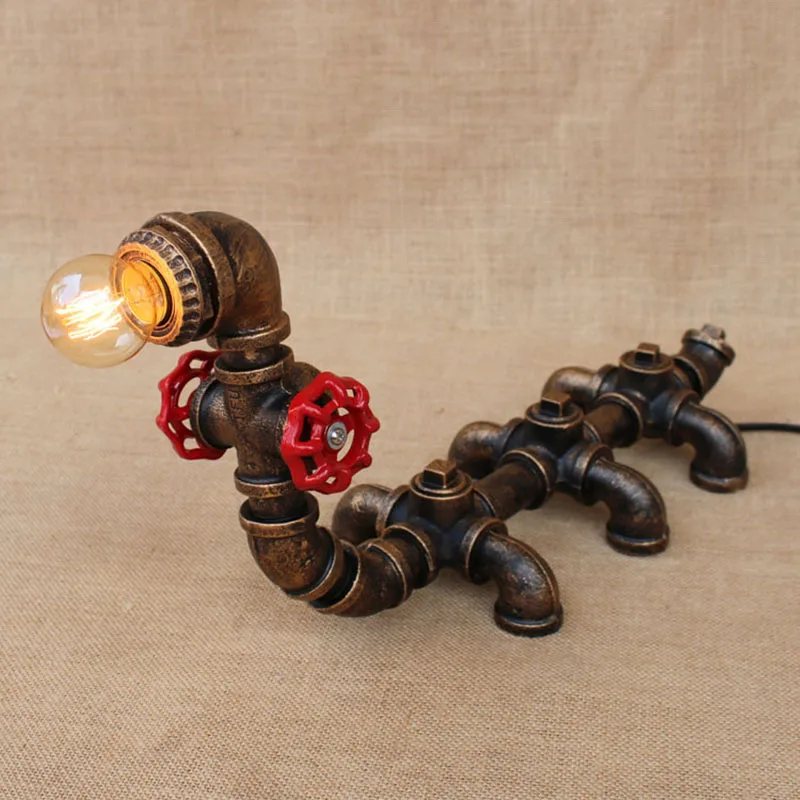 Американский кантри Арт Деко животное гусеница настольные лампы e27 настольная