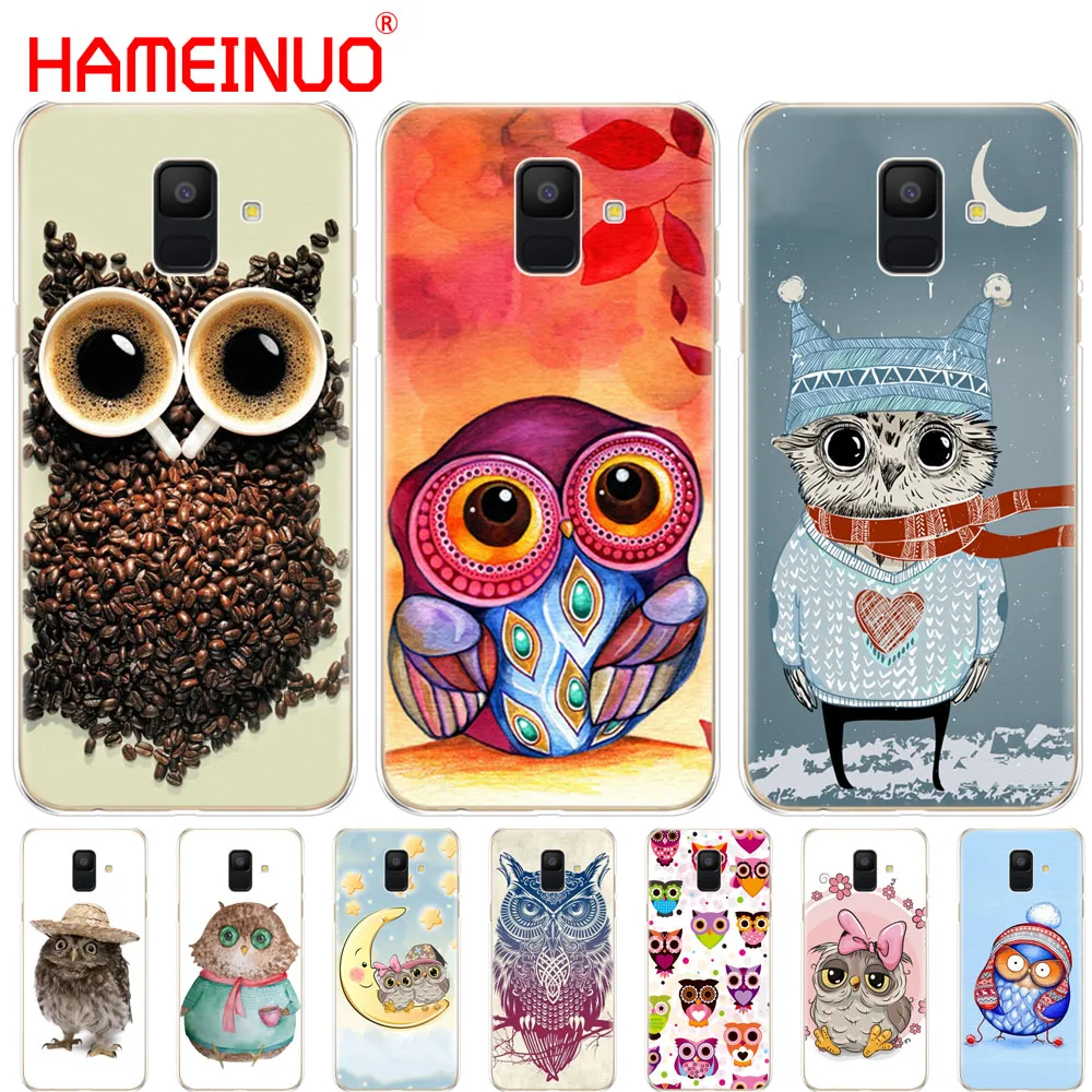 HAMEINUO Красочные Совы чехол для телефона для samsung Galaxy J4 J6 J8 A9 A7 A6 A8 плюс j7 duo