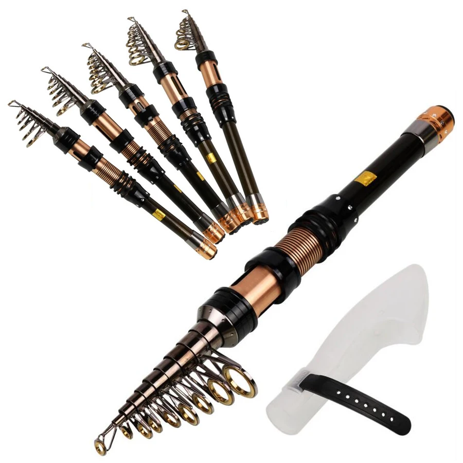 Рыболовное спиннинговое удилище из углеродного волокна 1 3 м 5 8 2 4 телескопическая