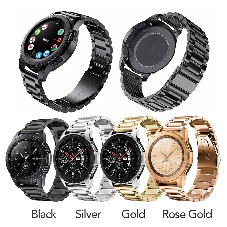 Ремешок из нержавеющей стали для Samsung Gear S3 20 мм 22 браслет S2 Galaxy Watch 42 Samgung 46