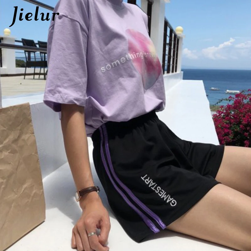 Шорты Jielur женские спортивные с широкими штанинами повседневные короткие штаны