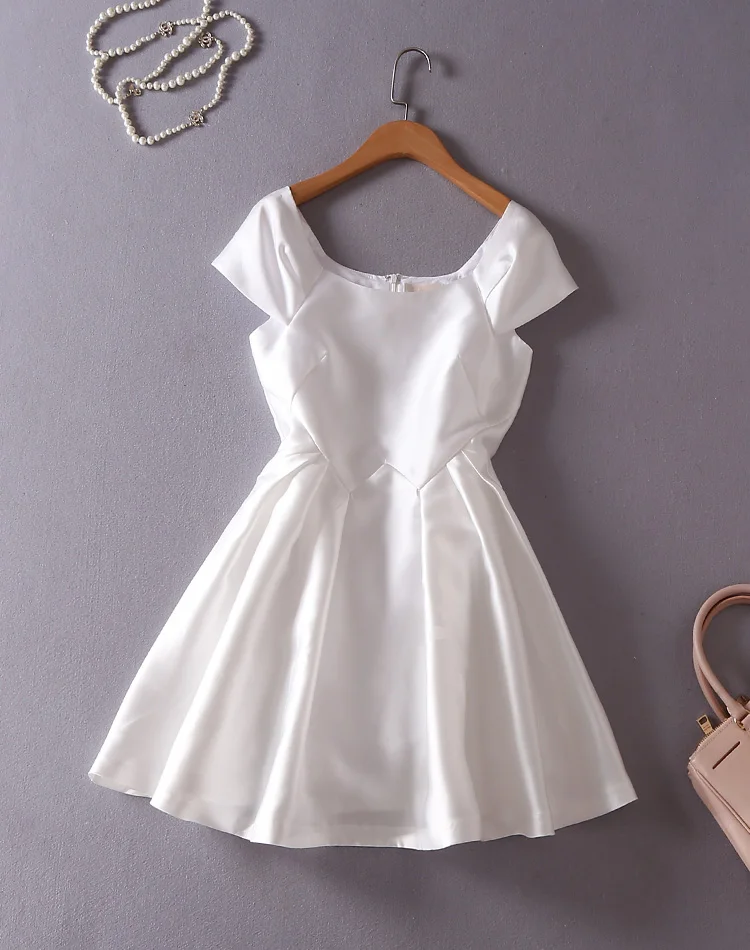 

Customize Girls Womens Summer Satin Party Dress Ladies high waist slim sweet princess Tutu dresses