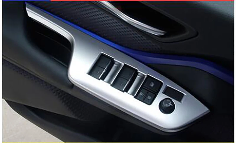 Для Toyota CHR C-HR LHD ABS Матовый салон, дверь, подлоктоник оконный переключатель кожухи для кнопок Авто внутренние аксессуары