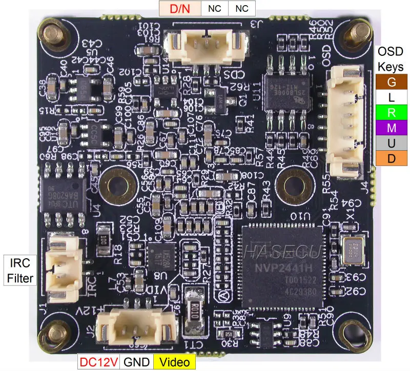 Модуль камеры видеонаблюдения Sony Exmor CMOS IMX322 NVP2441 ручной зум и фокусное расстояние