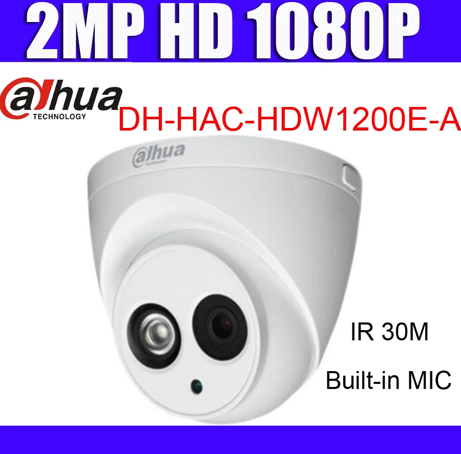 HAC HDW1200E A оригинальный DAHUA HDCVI 1080 P 2MP купол глазного яблока Камера металла