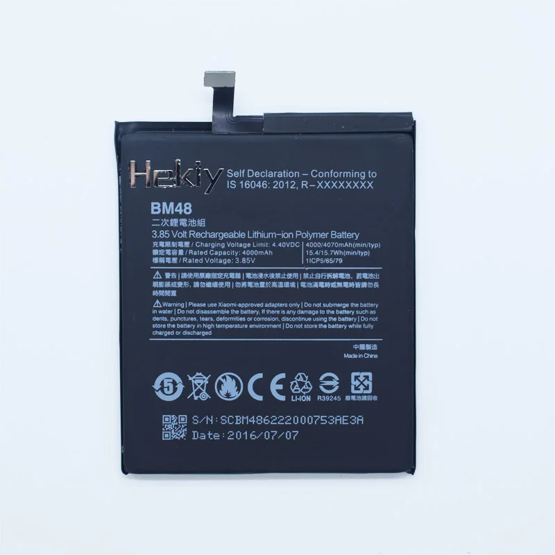 Hekiy для Xiaomi Redmi 3 3S 3X 4X батарея BM47 4000 мАч Совместимость 5 0 дюймов Hongmi Prime Pro Bateria