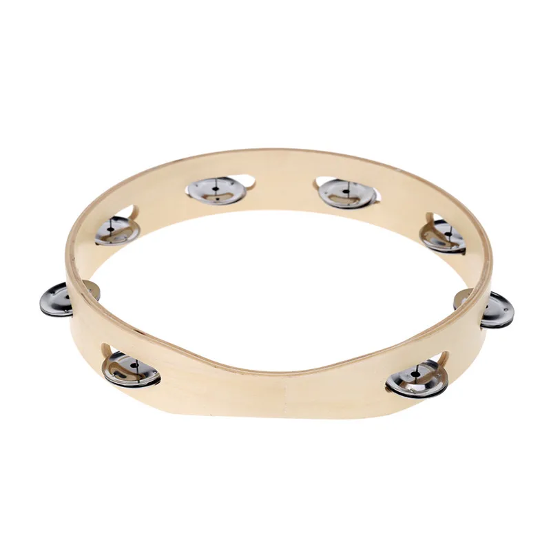 10 &quotРучной Деревянный Бубен колокольчик без головы с металлическим однорядным