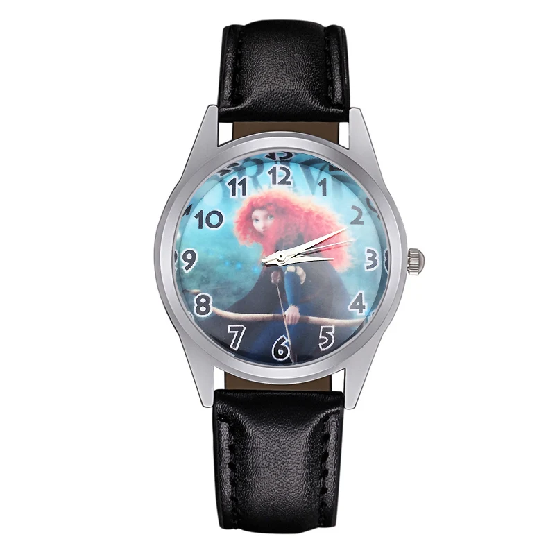 Cute Cartoon pretty girl style Children's Watches Women's Students girls Boys Quartz Leather strap Wrist Watch JC82 | Наручные