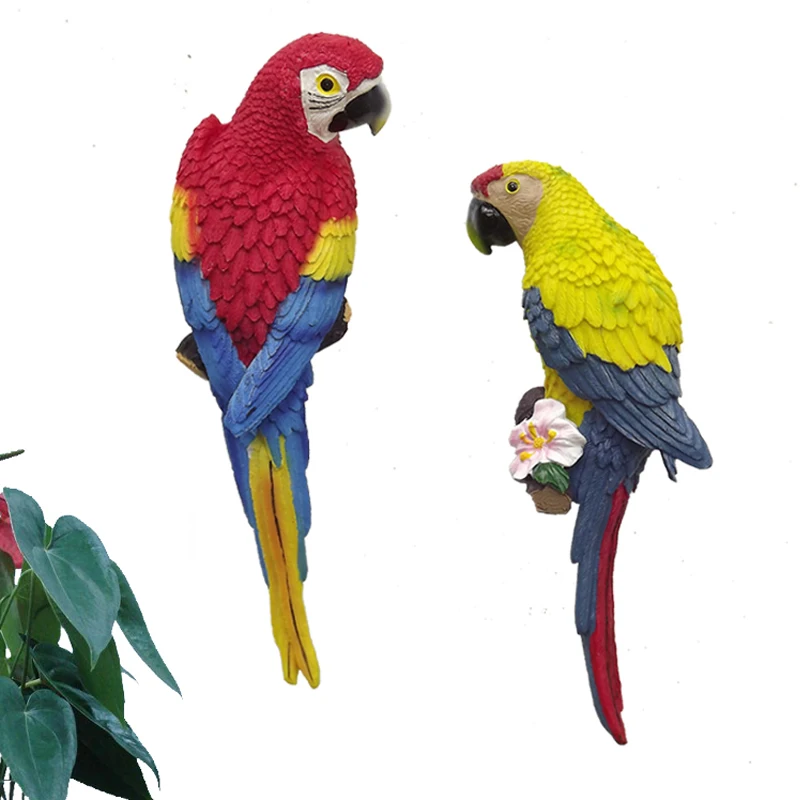 

Parrot Wall Pendant Ornaments Bird Decorations For Home Decoration Accessories Vintage Home Decor Miniature Garden Decoration