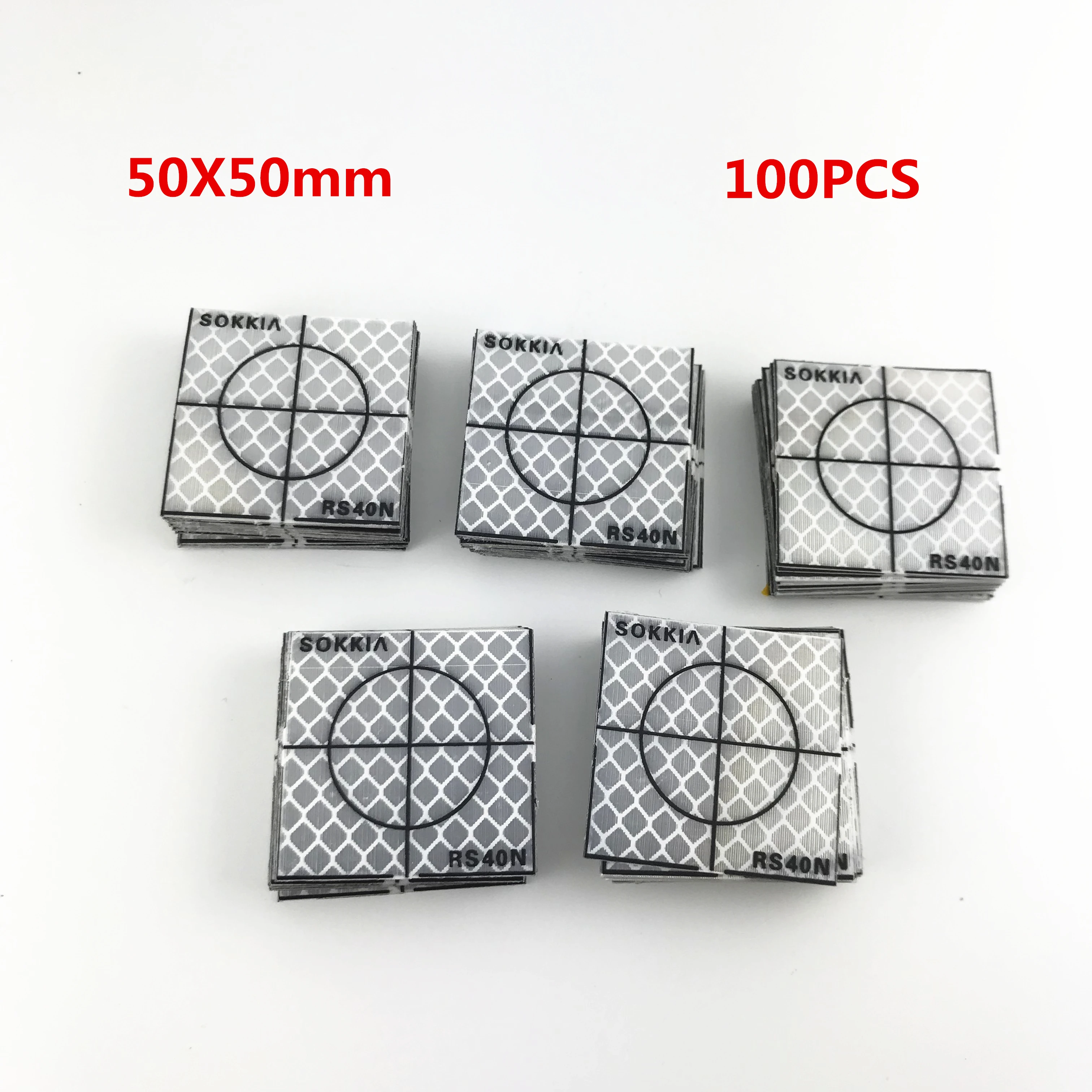 

100 шт. Новый отражатель 50x50 мм, отражающая мишень для общей станции Sokkia