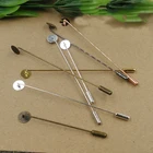 Основа для броши из меди сделай сам, застежка-основа для создания плоских кабошонов, 6 цветов, 6,59,310 мм, 20 шт.лот