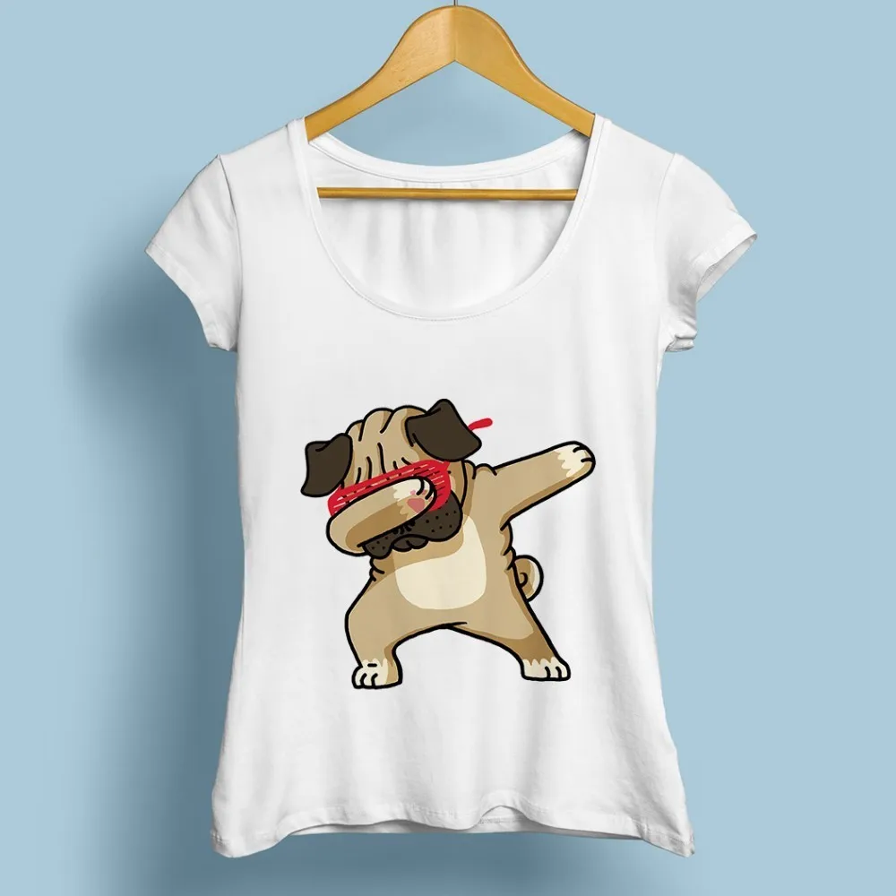 

15 kinds famous dog dabbing series funny tshirt women 2018 summer new white casual breathable t shirt femme no glue print
