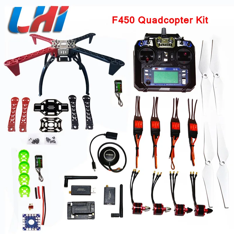 DIY LHI F450 Квадрокоптер комплект APM2.6 и 6 м 7 м N8M gps APM2.8 рама Вертолет стойка бесщеточный мотор