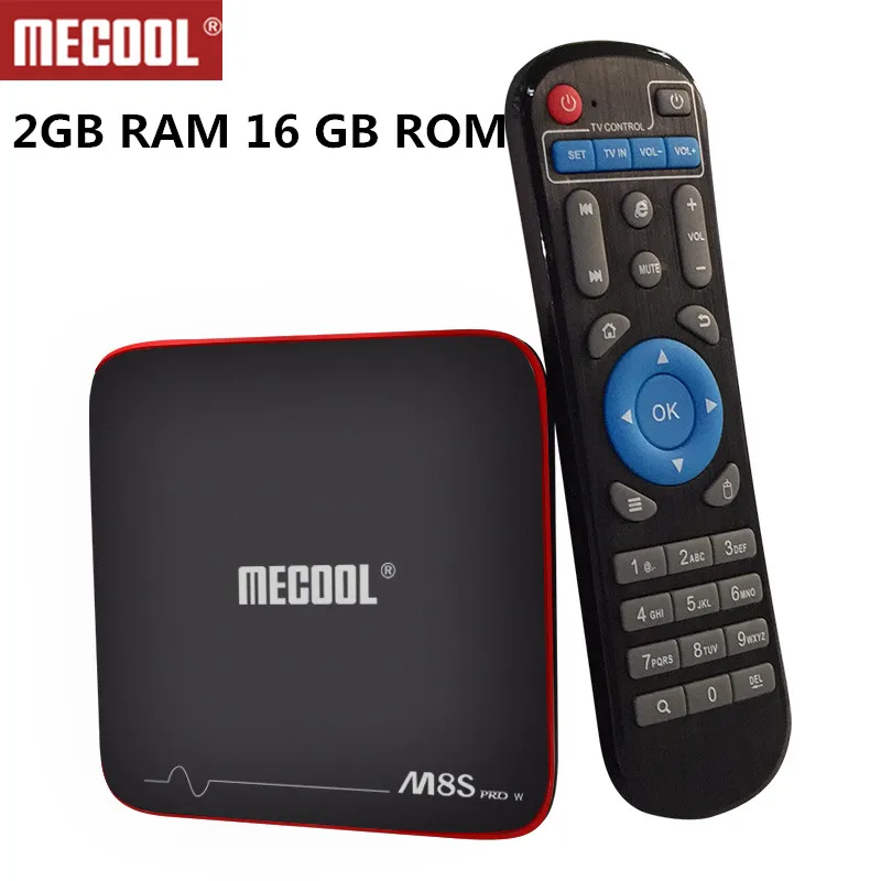 Mecool M8S Pro W Android 7.1 Smart TV BOX 2G ROM 16G RAM S905W Quad Core support media player Set-Top Box IPTV box | Электроника