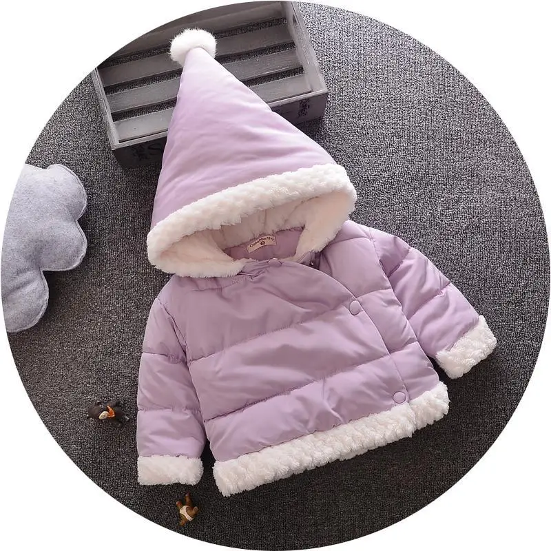 Новые модные куртки для маленьких девочек осенне-зимние детская теплая верхняя
