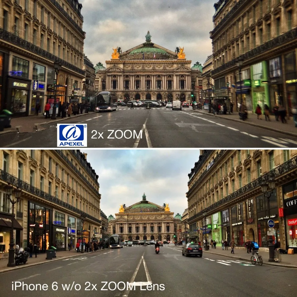 Универсальный клипса 2X телеобъектив камеры Объектив Телефона съемный для iPhone 4S 5 5S 6 6PLUS htc samsung APL-2X