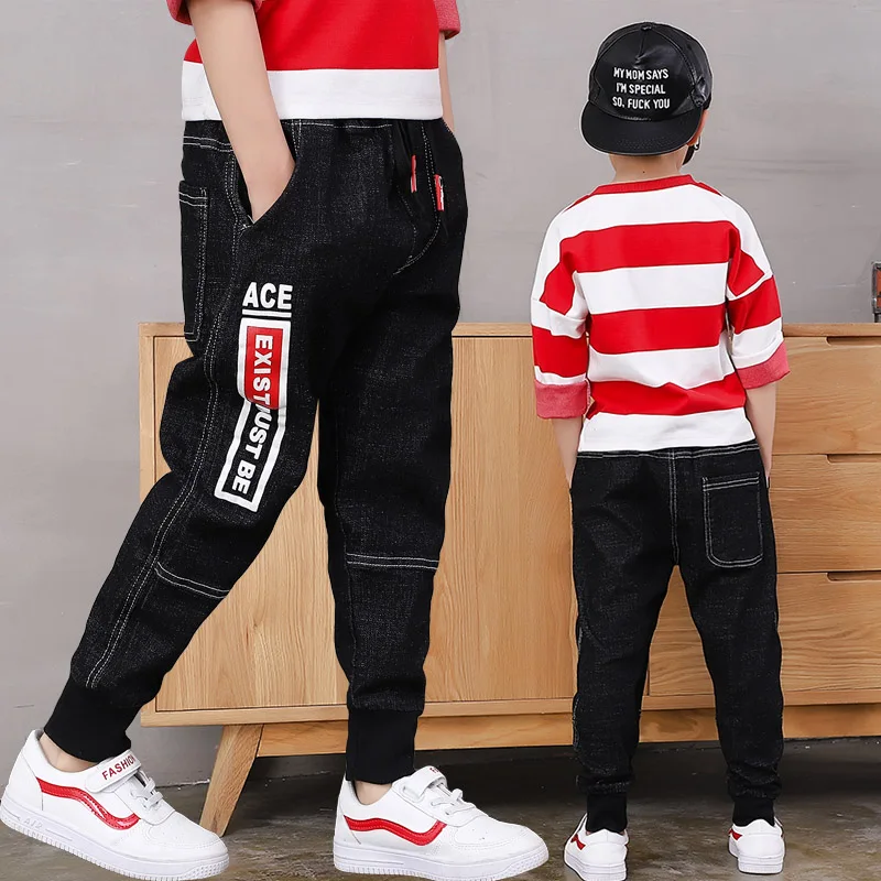 Джинсы для мальчиков тонкие повседневные джинсы длинные брюки 2019 | Мать и ребенок