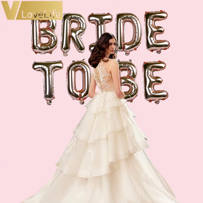 16 дюймов розовое золото Невеста быть фольгой письмо воздушный шар свадебный душ