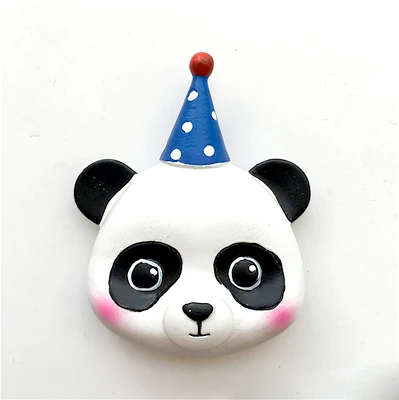 panda Силиконовая форма из силикагеля для украшения торта на день рождения, шляпа для животных, шляпа для дня рождения, слон, панда, олень, кролик, медведь, ароматические каменные формы - Цвет: panda