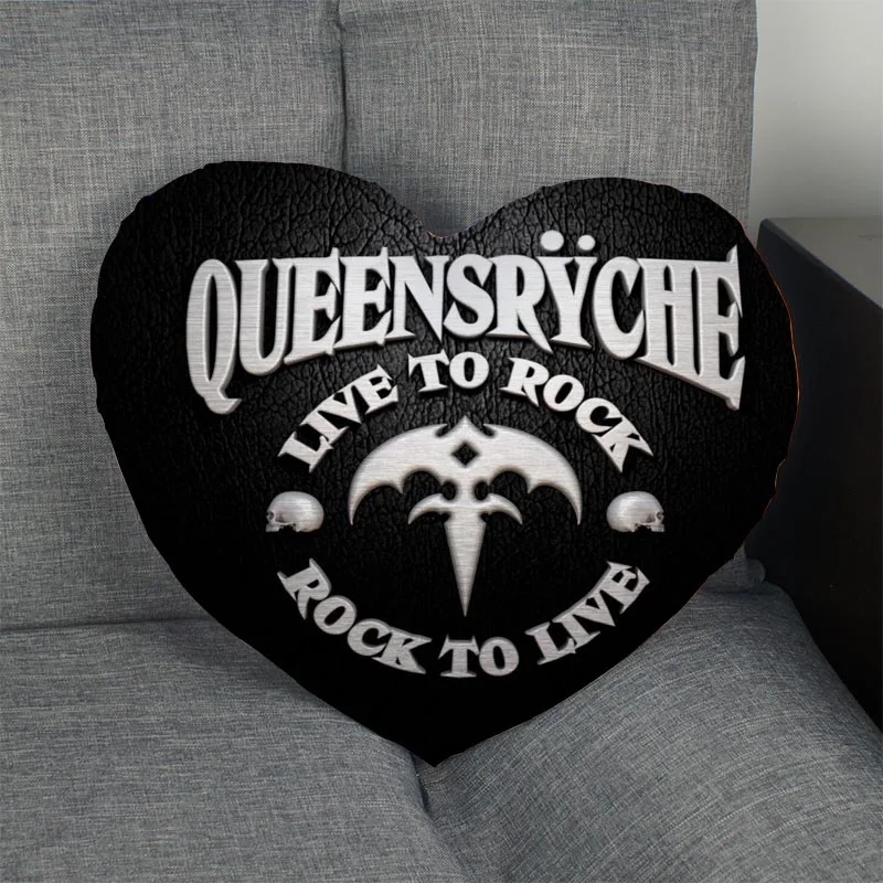 Изготовленный На Заказ Queensryche сердце Форма Наволочка на заказ застежки-молнии