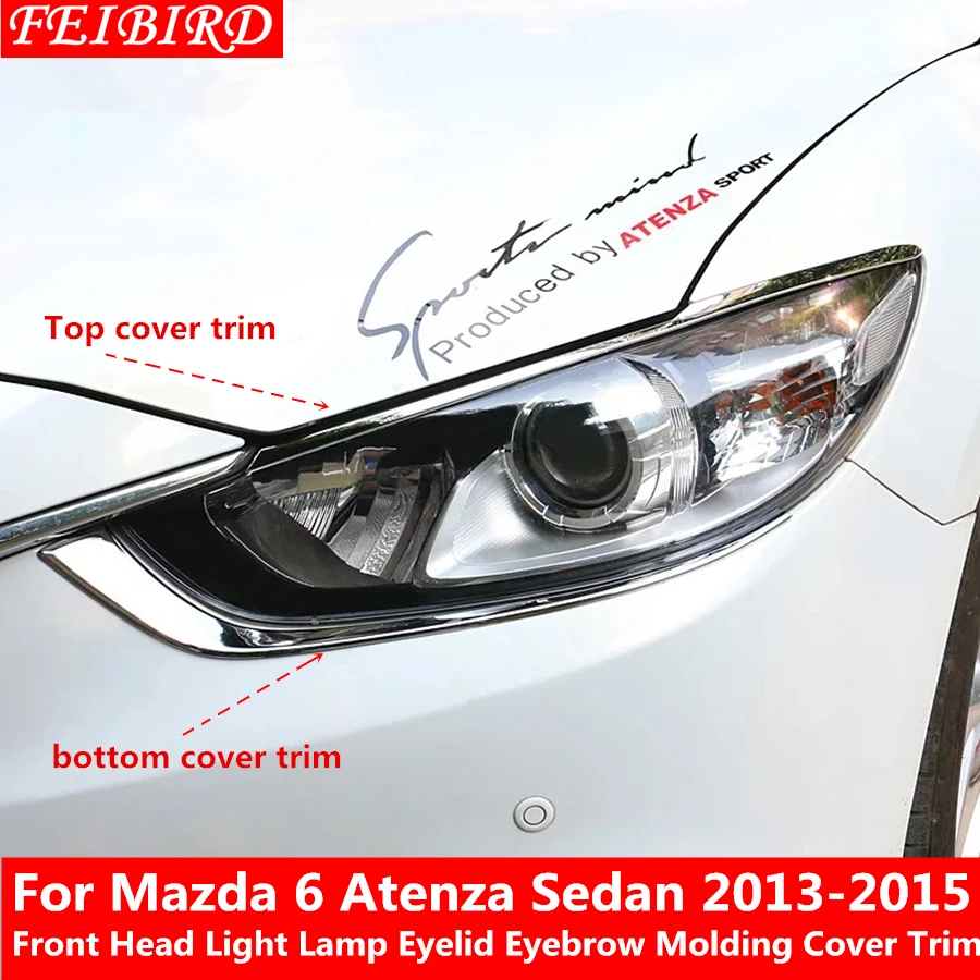 Накладсветильник на переднюю фару для Mazda 6 Atenza Sedan 2013 2014 2015|Хромирование| |