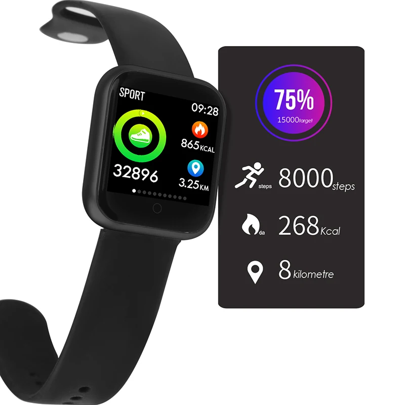 KIWITIME Smart Watch P70 Sports Bracelet Fitness Heart Rate Blood Pressure Monitor Women Smartwatch for Apple iPhone iOS Android