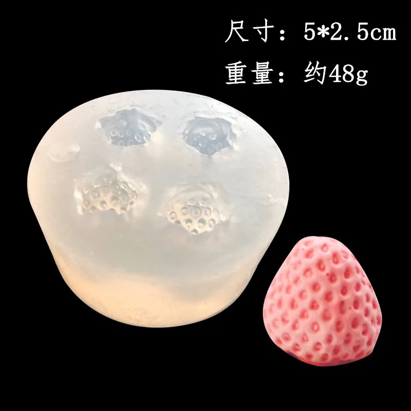 3D Stereo Strawberry Mould Cup Cake Decoration DIY Handmade Chocolate 15-577 | Дом и сад