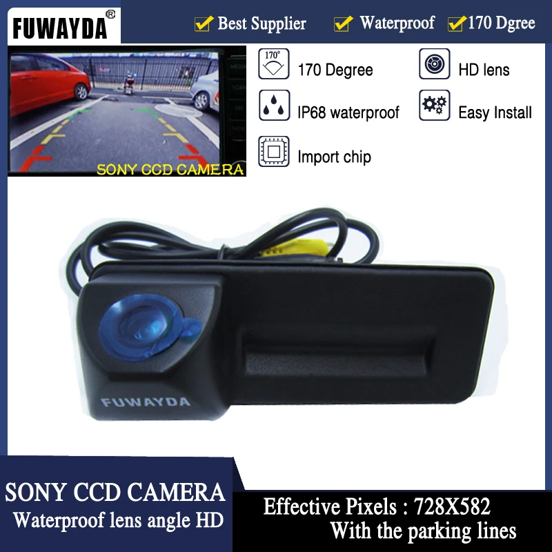 Камера заднего вида FUWAYDA Автомобильная камера CCD для Skoda Roomster Fabia Octavia Yeti superb Audi