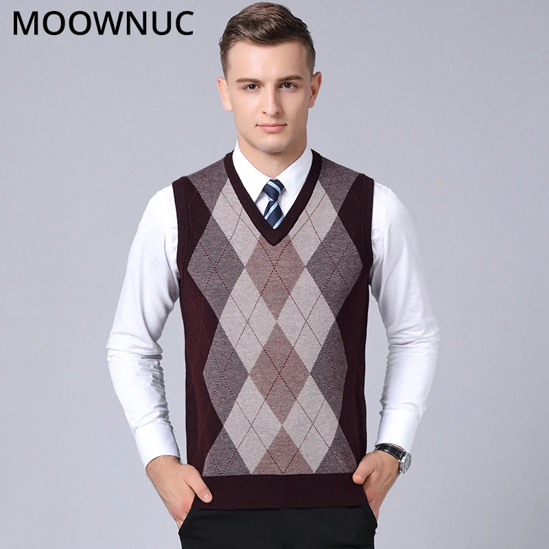Мужской свитер жилет для мужчин Homme без рукавов классический стиль модный
