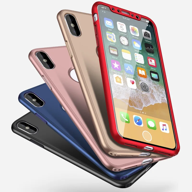 Чехол для iPhone 8 7 Plus плюс полный защиты нрав Стекло XS Макс мягкий Bling ТПУ прозрачный