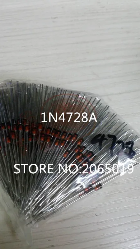 1N4728A 1W 3V3 DO 41 регулятор диода оригинальная точка может быть снята (250)|Запасные