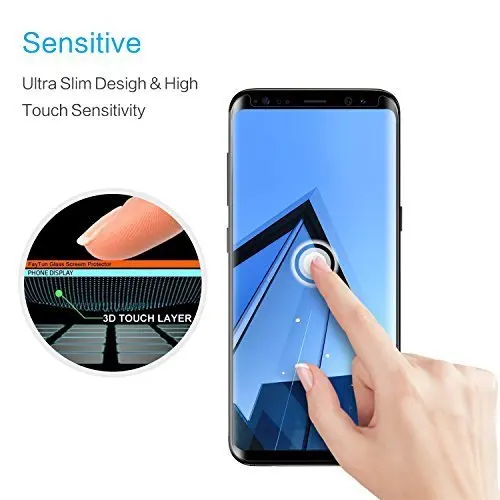 Maxannty Bulletproof 3D HD Curved Tempered Glass Screen Protector For Samsung Galaxy S8 9H Hardness Anti-Scratch Fingerprint | Мобильные
